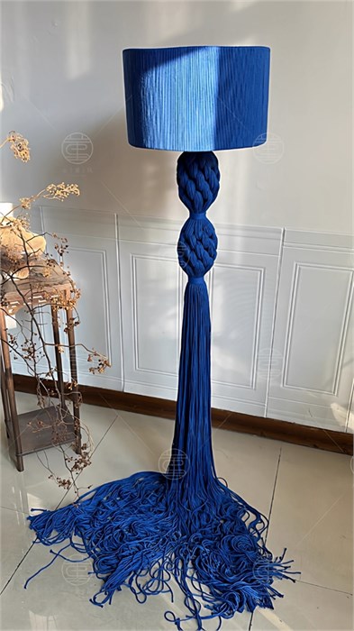 Дизайнерский напольный торшер из макраме Indigo Macrame 10240 - Onlainsale HOME