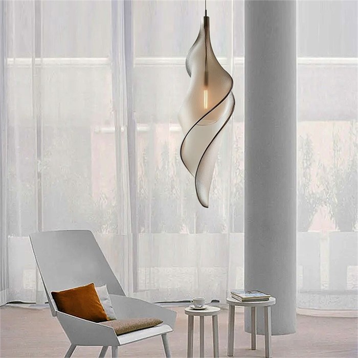 Дизайнерский подвесной светильник из стекла Spiral Amber Mini 10245 - Onlainsale HOME
