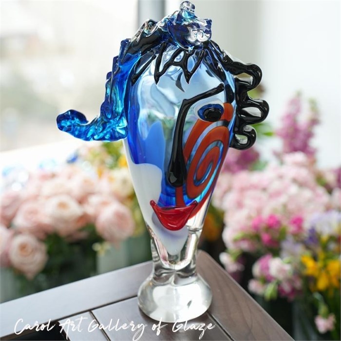 Дизайнерская ваза из муранского стекла Mare Visage кубизм 10134 - Onlainsale HOME