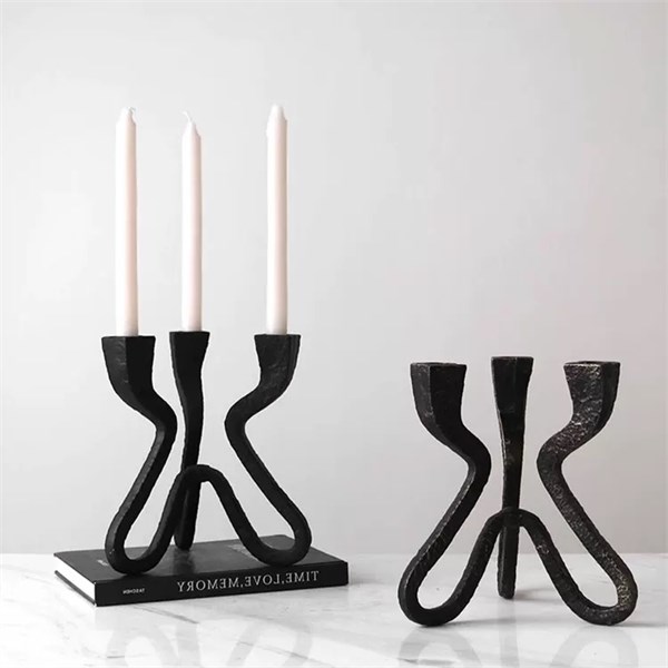 Абстрактный подсвечник-канделябр в стиле ваби-саби на 3 свечи 10279 - Onlainsale HOME