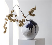 Дизайнерская керамическая ваза «Indigo Splash» (Wabi-Sabi Premium Edition) 10037 - Onlainsale HOME