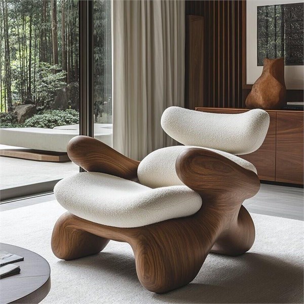 Дизайнерское скульптурное кресло-шезлонг Sculptura Lounge Chair (стиль Wabi-Sabi / Organic Modern) 10189 - Onlainsale HOME