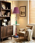 Дизайнерский напольный торшер со столиком Boho Garden 10238 - Onlainsale HOME