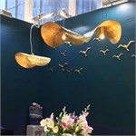 Эксклюзивный подвесной светильник из натуральной латуни, золотой лист 10300 - Onlainsale HOME