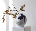 Дизайнерская керамическая ваза «Indigo Splash» (Wabi-Sabi Premium Edition) 10037 - Onlainsale HOME