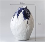 Дизайнерская керамическая ваза «Indigo Splash» (Wabi-Sabi Premium Edition) 10037 - Onlainsale HOME