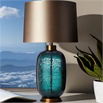 Настольная лампа Ocean Bubble Gold Murano Blue 10038 - Onlainsale HOME