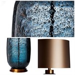 Настольная лампа Ocean Bubble Gold Murano Blue 10038 - Onlainsale HOME