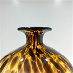 Дизайнерская стеклянная ваза «Amber Tortoise» / Эстетичный янтарный кувшин на ножке 10066 - Onlainsale HOME