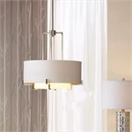 Подвесная люстра в стиле американская классика «Гринвич» (Linen Drum Pendant Light) 10091 - Onlainsale HOME