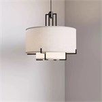 Подвесная люстра в стиле американская классика «Гринвич» (Linen Drum Pendant Light) 10091 - Onlainsale HOME