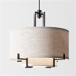 Подвесная люстра в стиле американская классика «Гринвич» (Linen Drum Pendant Light) 10091 - Onlainsale HOME