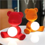 Дизайнерский беспроводной ночник Qeeboo «Teddy Girl» Velvet Edition (Fuchsia) 10093 - Onlainsale HOME