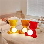 Дизайнерский беспроводной ночник Qeeboo «Teddy Girl» Velvet Edition (Fuchsia) 10093 - Onlainsale HOME