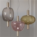 Дизайнерский подвесной светильник из дымчатого стекла «Aura Capsule» (Minimalist Gold Edition) 10095 - Onlainsale HOME