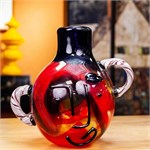 Эксклюзивная художественная ваза-амфора «Visage Rosso» в стиле Мурано от студии авторского арт-стекла Vetro Artistico 10119 - Onlainsale HOME