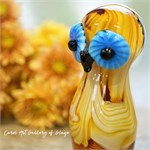 Интерьерная статуэтка сова из муранского стекла Gufo Ambra 10139 - Onlainsale HOME