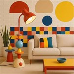 Дизайнерский напольный торшер в стиле Memphis «Тотем» (Pop Art Edition) 10148 - Onlainsale HOME