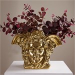 Дизайнерская золотая ваза Медуза из керамики 10229 - Onlainsale HOME