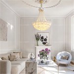 Дизайнерская хрустальная люстра с цветами Fleur Blanche 10230 - Onlainsale HOME