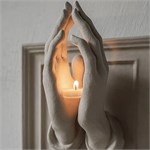 Настенный гипсовый подсвечник панно Руки 10232 - Onlainsale HOME